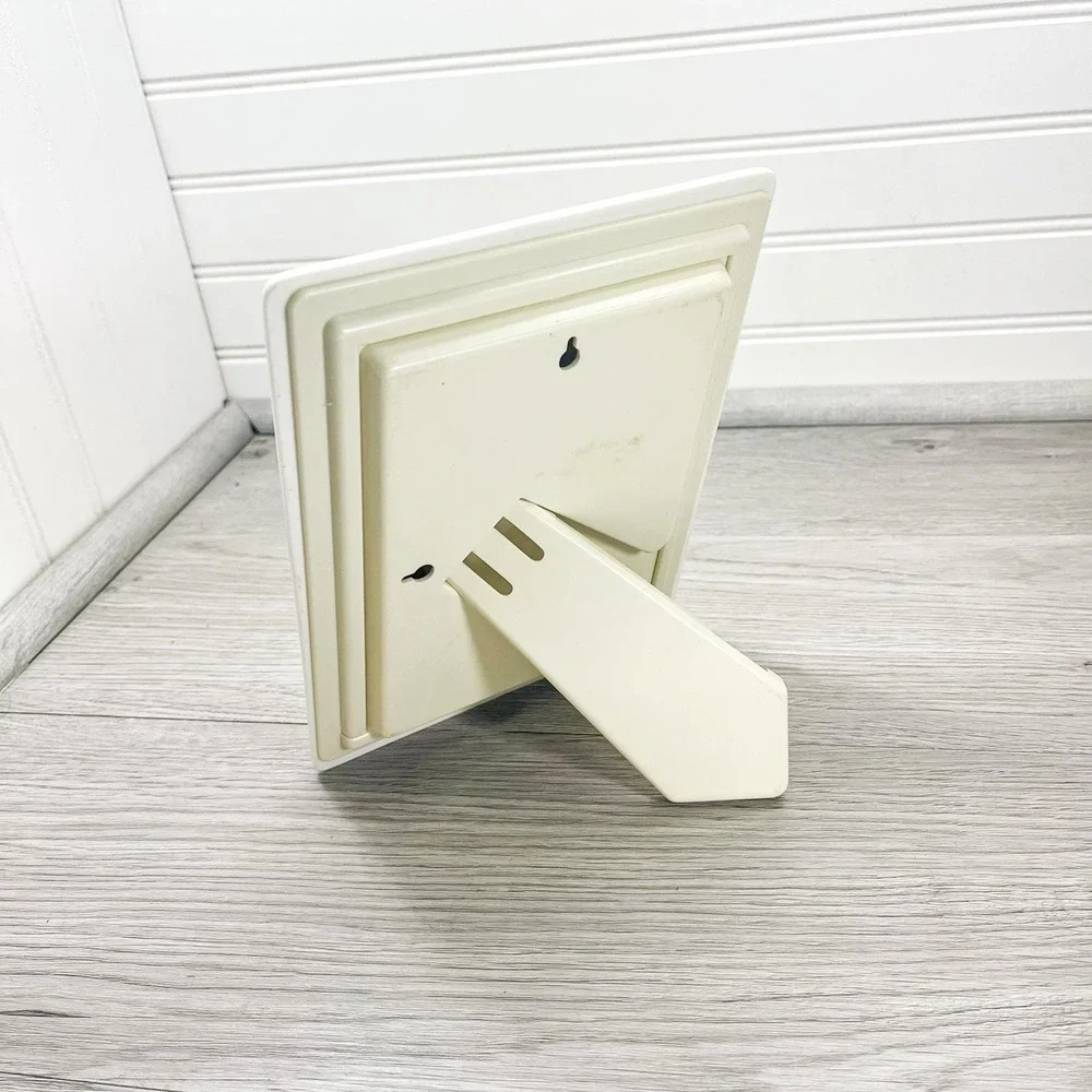 Vintage White Ceramic Picture Frame:‎ Pink Floral Cottagecore Decor
